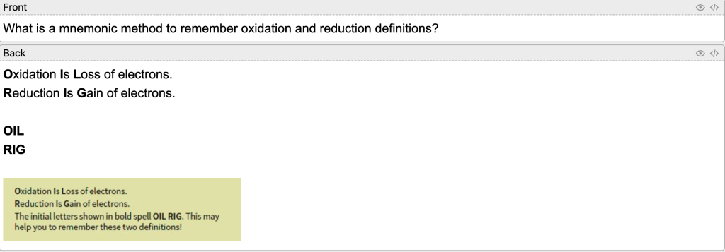 Example of my Anki Cards for the IMAT